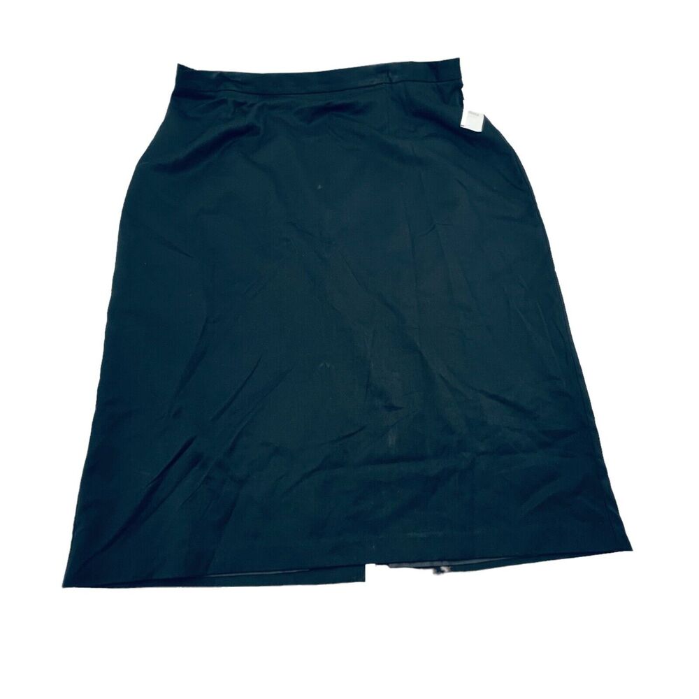 Maggie Barnes Womens Size 24W Black Long Skirt Career Dress Skirt Back Slit NWT
